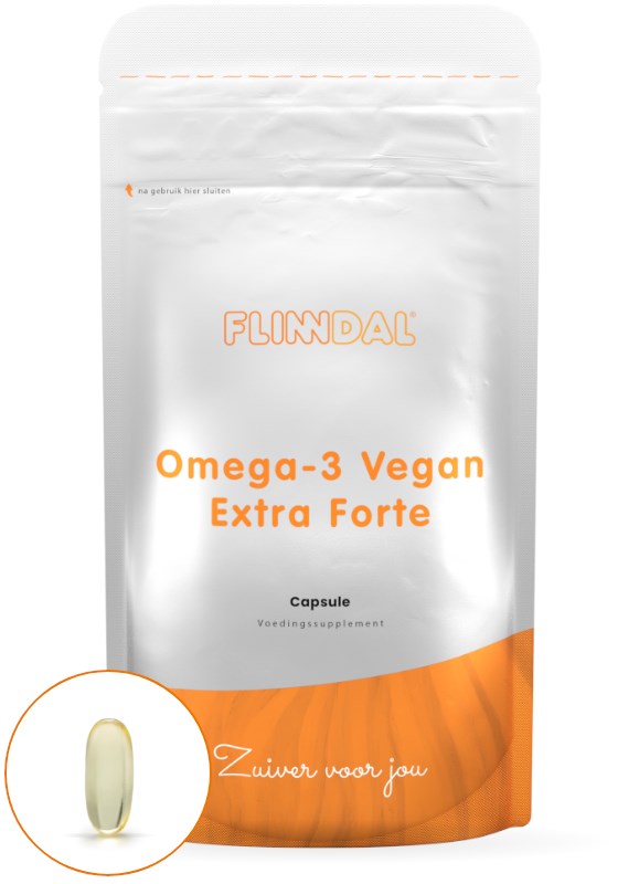 Afbeelding van Omega-3 Vegan Extra Forte 90 capsules met herhaalgemak - 90 Capsules - Flinndal