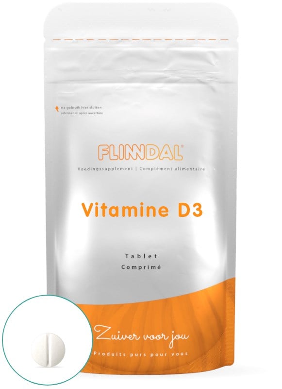 Afbeelding van Vitamine D3 30 tabletten - 30 Tabletten - Flinndal